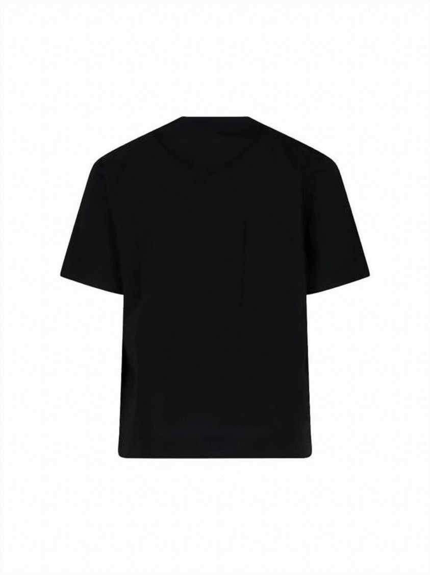 Fendi Short-Sleeved Black T-Shirt With Textured Logo Design