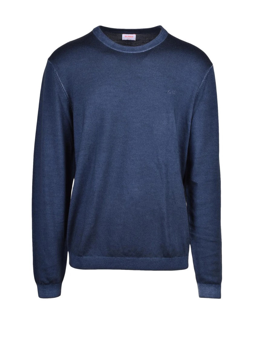Sun68 Multicolor Crew Neck Merino Wool Sweater
