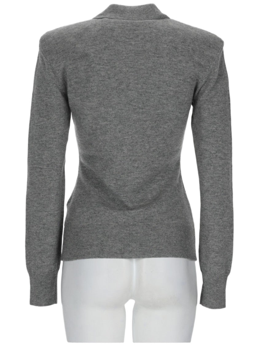 Rotate Long-Sleeved Polo Merino Wool-Cashmere Sweater