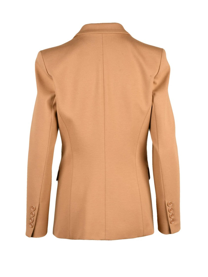 Pinko Beige New Signum Tailored Viscose-Blend Blazer