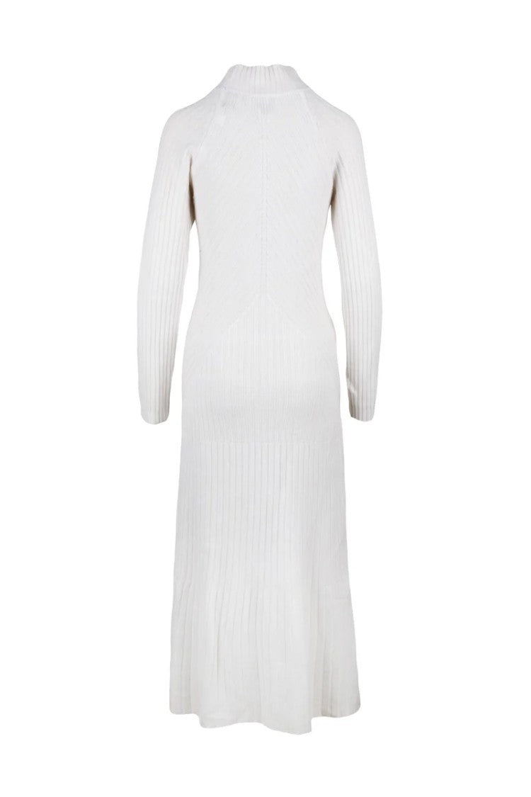 Eleventy Long Knit Dress - White