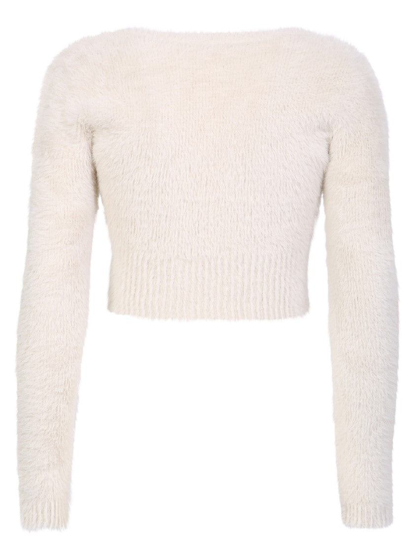 Jacquemus White Cropped Cardigan
