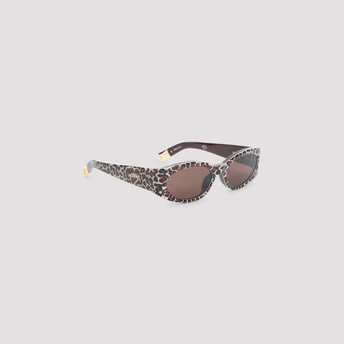 Jacquemus Eyewear Leopard Brown Acetate Ovalo Sunglasses