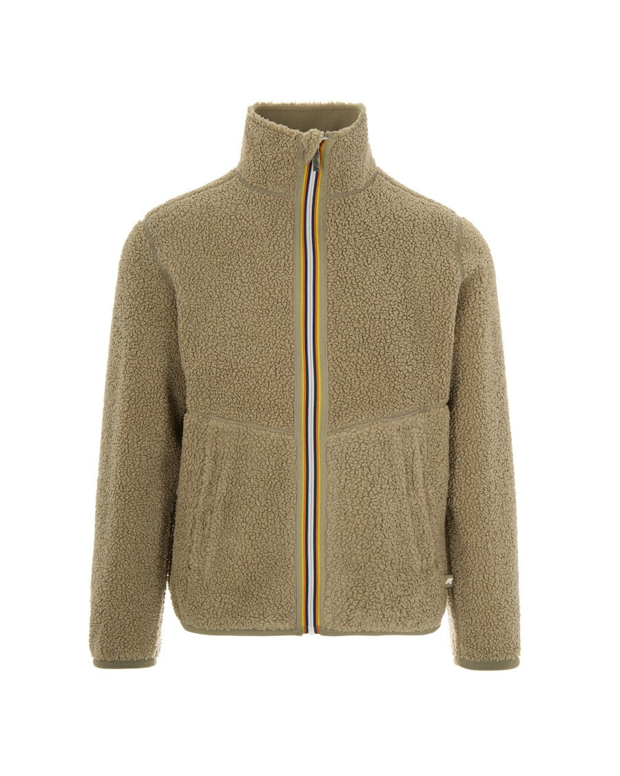 K-Way Pascal Sherpa Polar Double Green Jacket