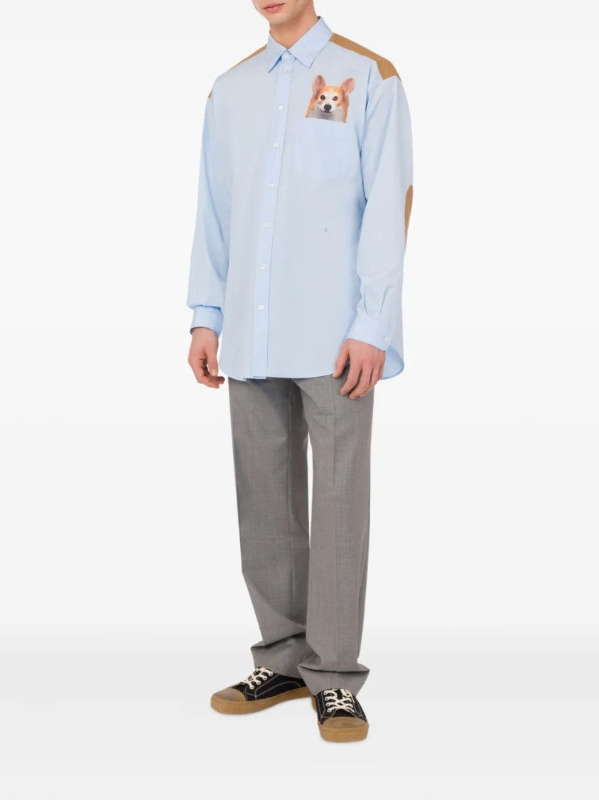 Moschino White Tailored Fit Shirt With Button-Down Front
