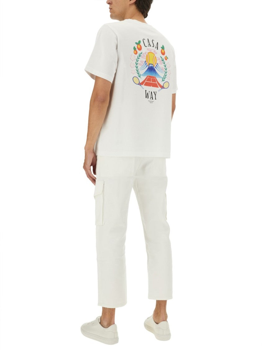 Casablanca Relaxed Fit T-Shirt With Vibrant Graphic Prints