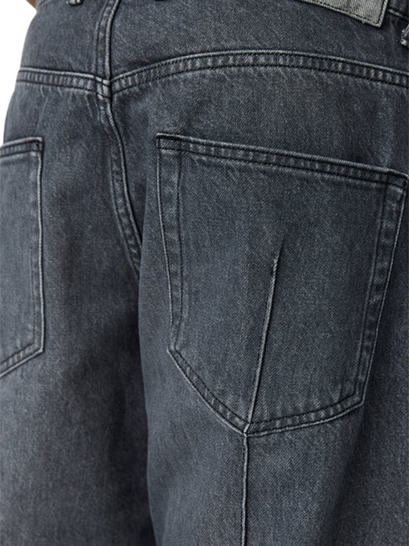 Mfpen Relaxed-Fit Wide-Leg Ceremony Jeans In Faded Black Wash