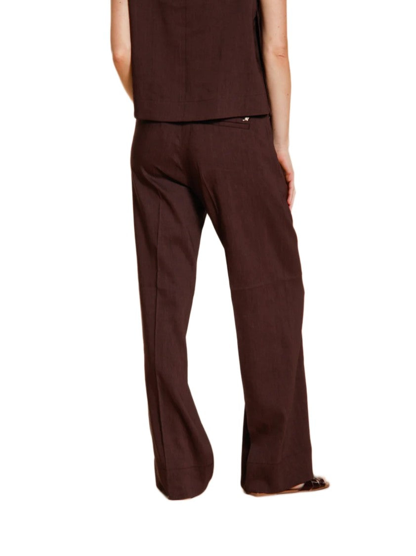 Mason's Relaxed Wide-Leg Trousers With Drawstring Waistband