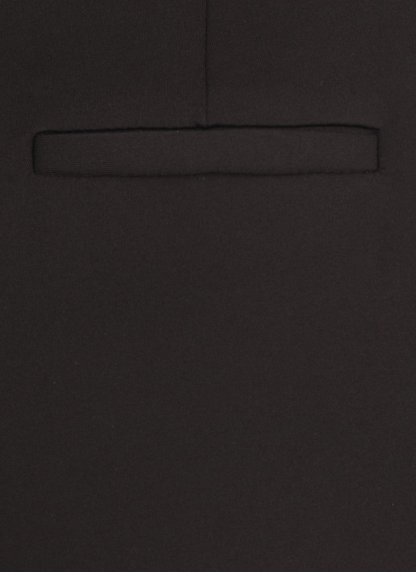 Fabiana Filippi Tailored Black Satin Pants With Pocket Details