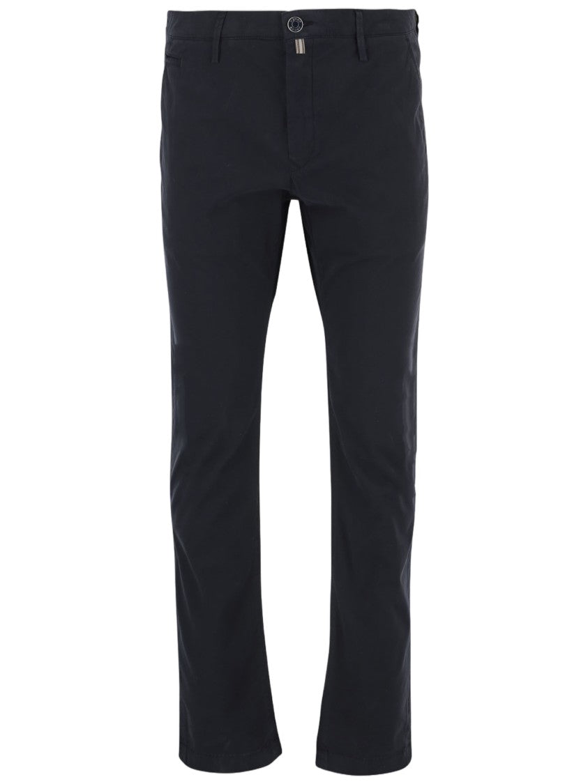 Jacob Cohen Navy Slim-Fit Stretch Cotton Velvet Trousers