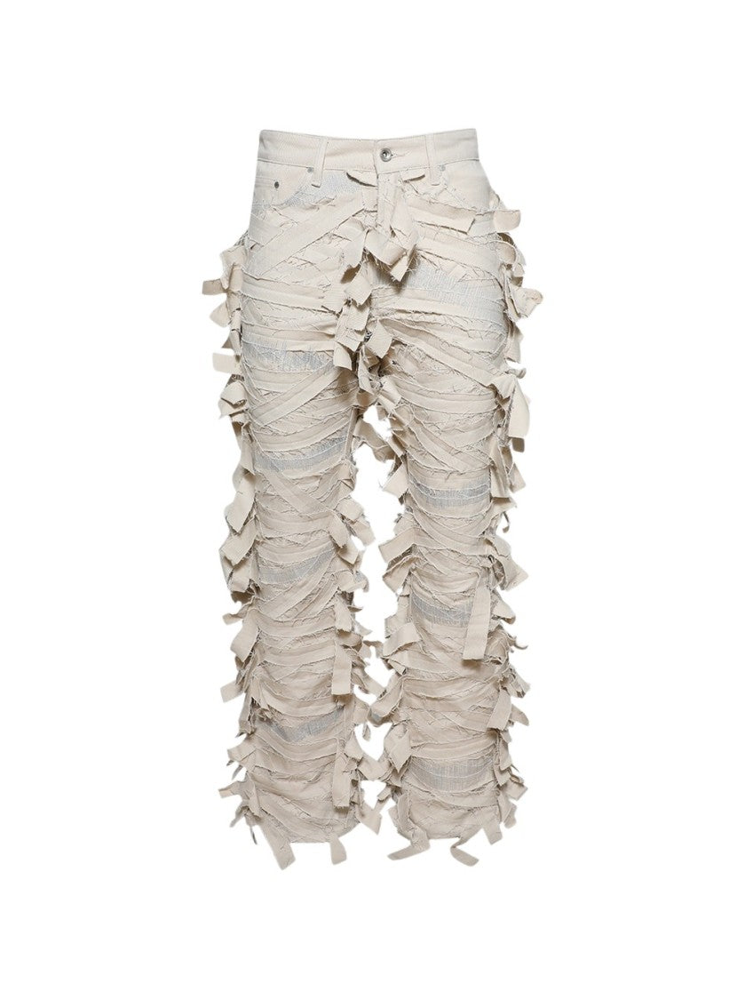 Who Decides War Engulfed Denim Jeans Cream