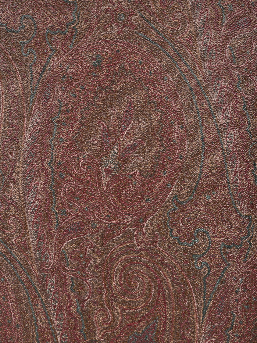Etro Vertical Shopping Brown Paisley Pattern Tote