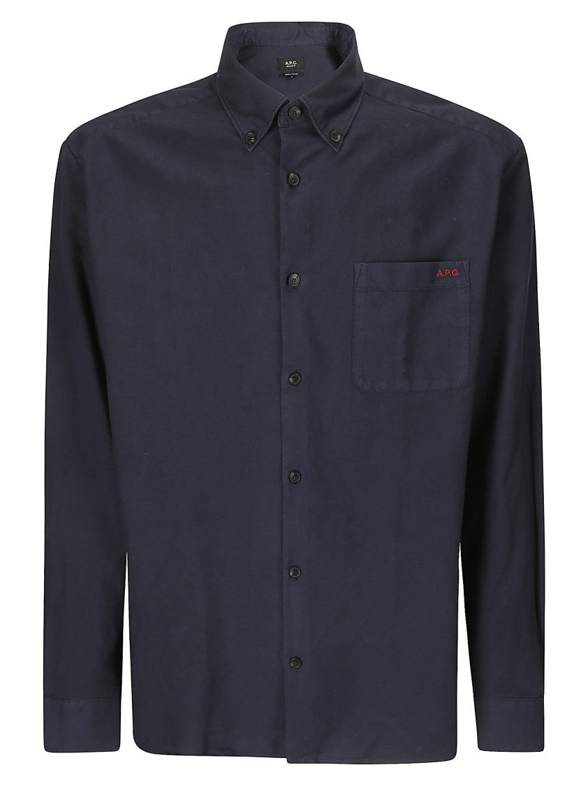 A.P.C. Blue Shirt With Logo