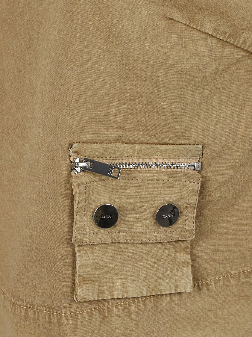 Ganni Relaxed-Fit Sleeveless Top With Cropped Hem