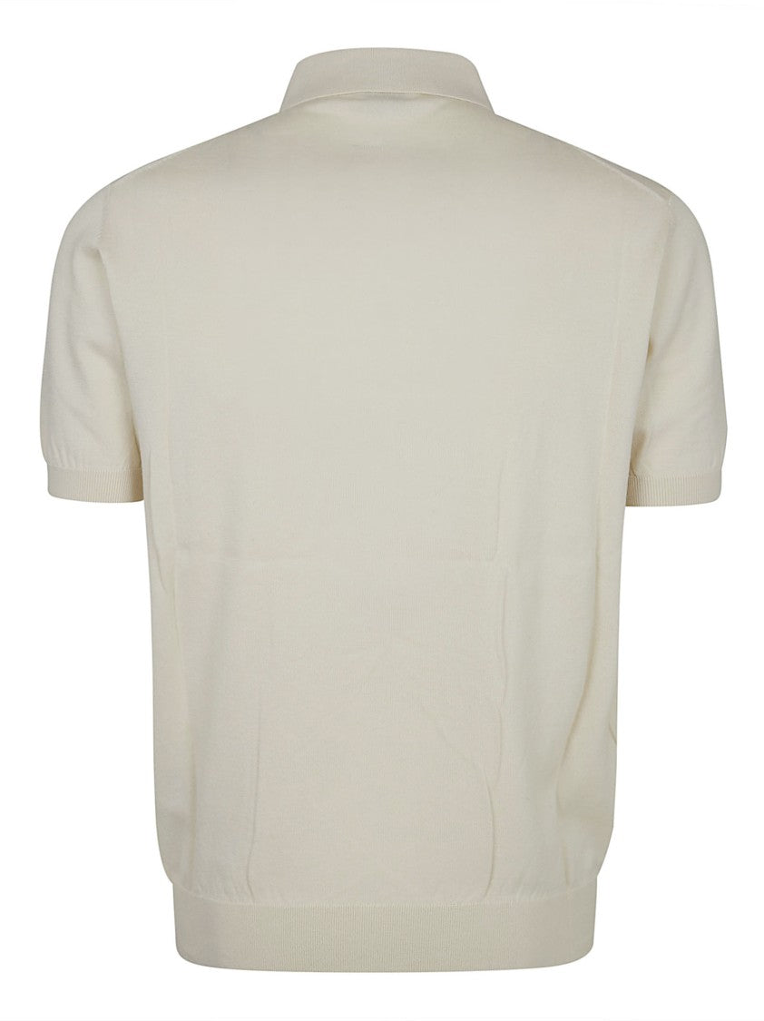 Etro Short-Sleeved Cotton Knit Polo Shirt With Classic Collar