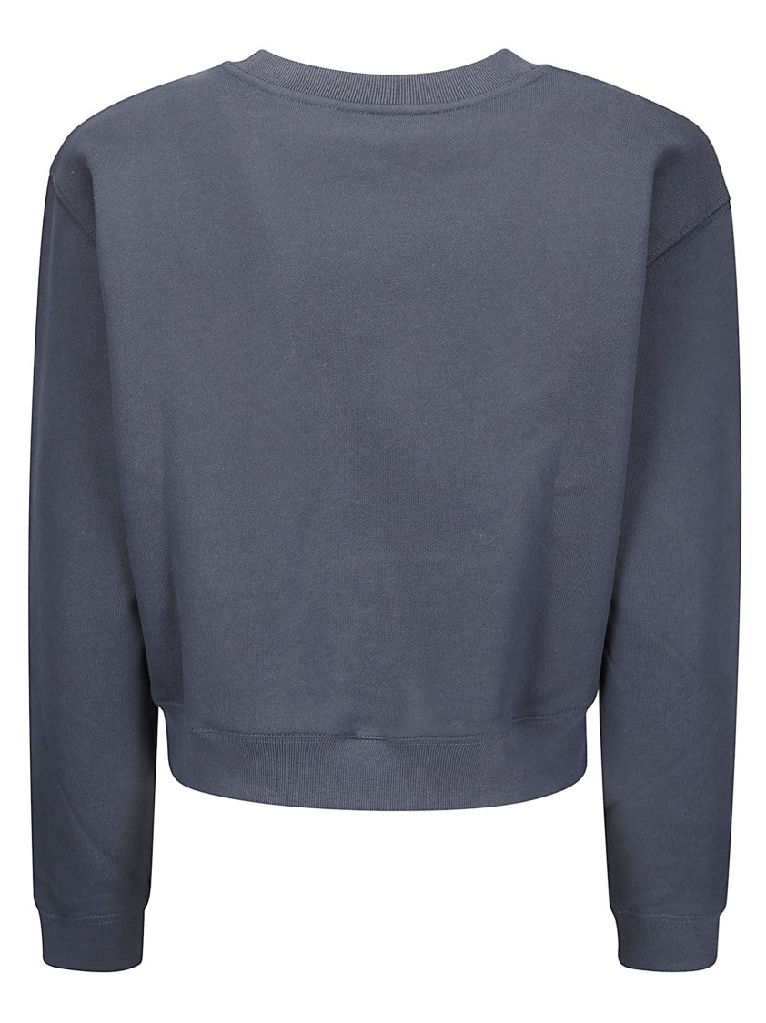 Maison Kitsuné Cropped Crewneck Sweatshirt With Chest Patch