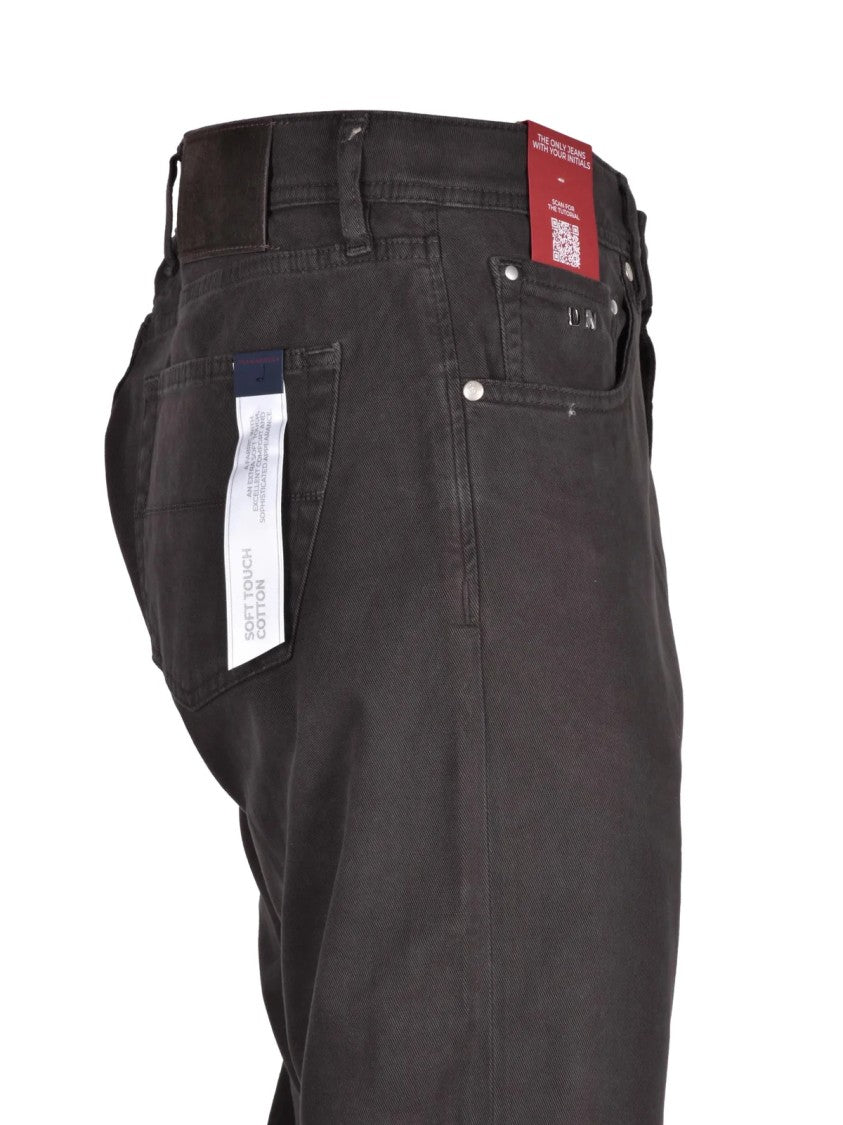 Tramarossa Straight-Leg Tramarossa Jeans In Warm Brown With Subtle Accents