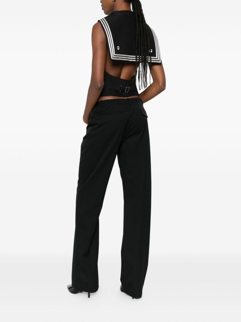 Coperni Sailor Collar Knit Vest With Buckle Accent