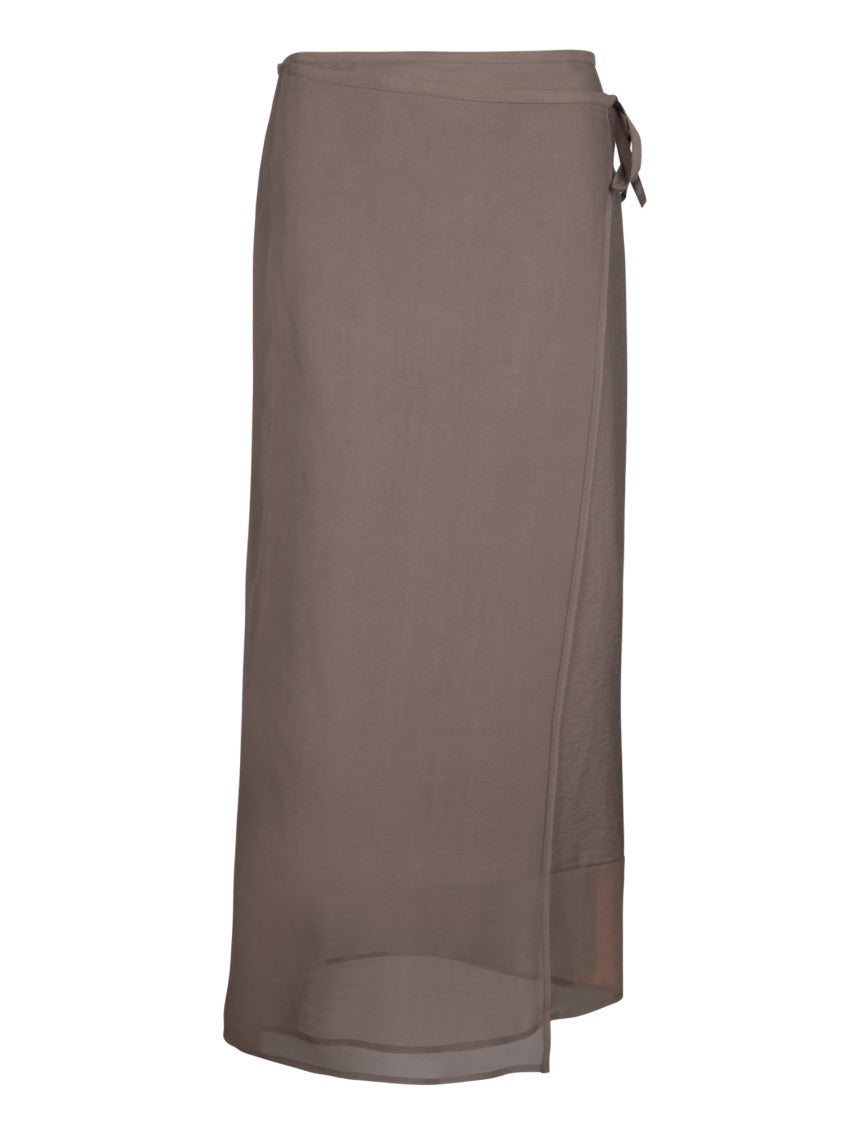 Brunello Cucinelli Wrap Skirt In Organza