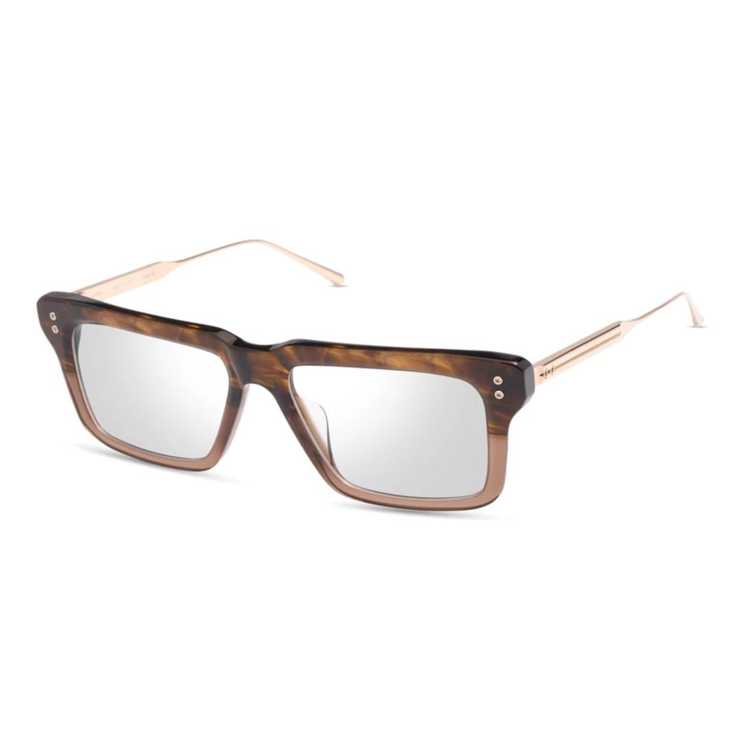 Dita Lataro Bold Rectangular Tortoiseshell Sunglasses With Metallic Arms