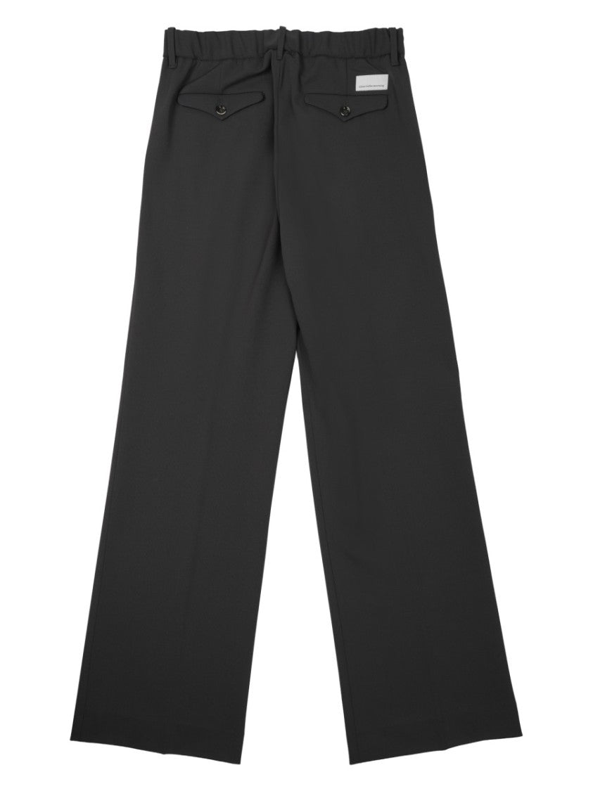 Nine In The Morning Neutrals Pleated Wool-Blend Wide-Leg Pants