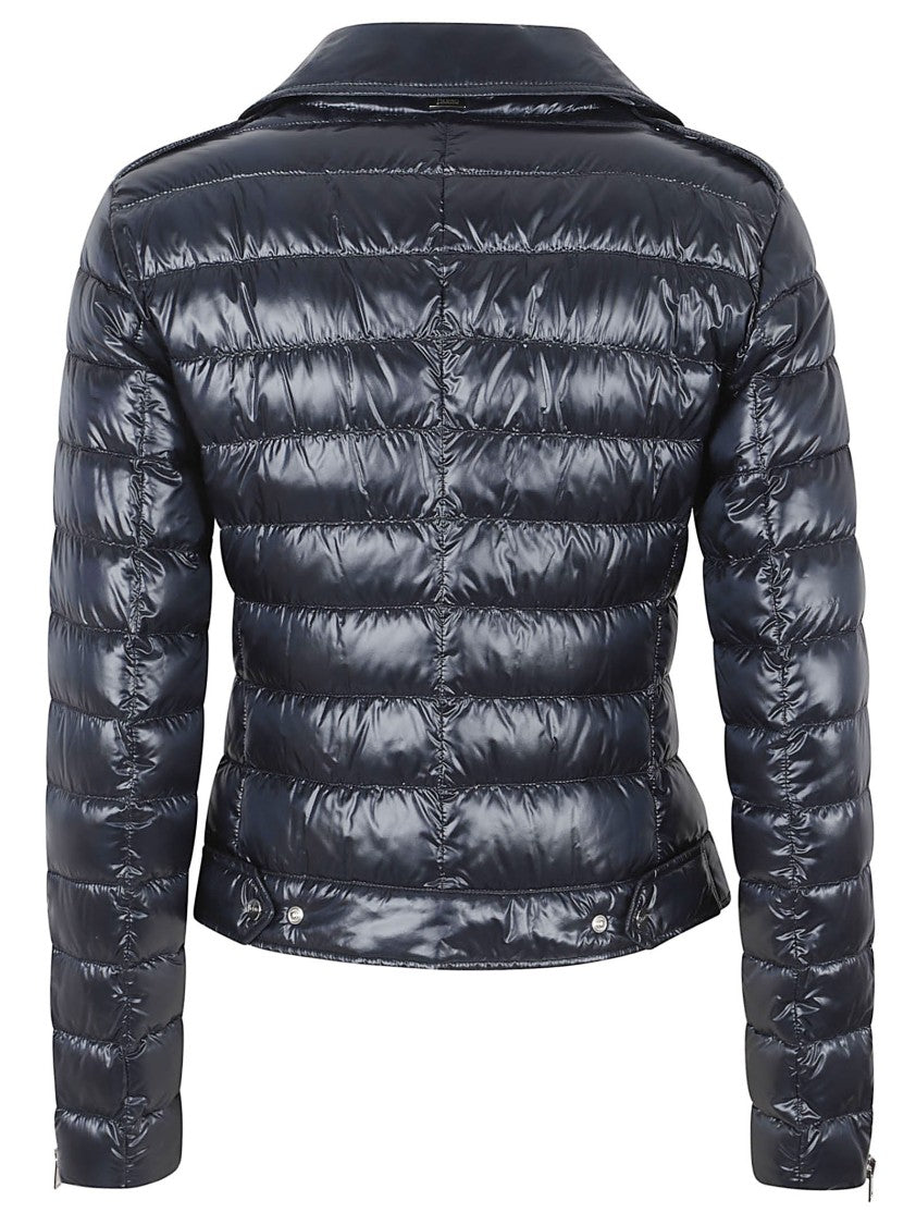 Herno Quilted Biker Jacket With Classic Collar