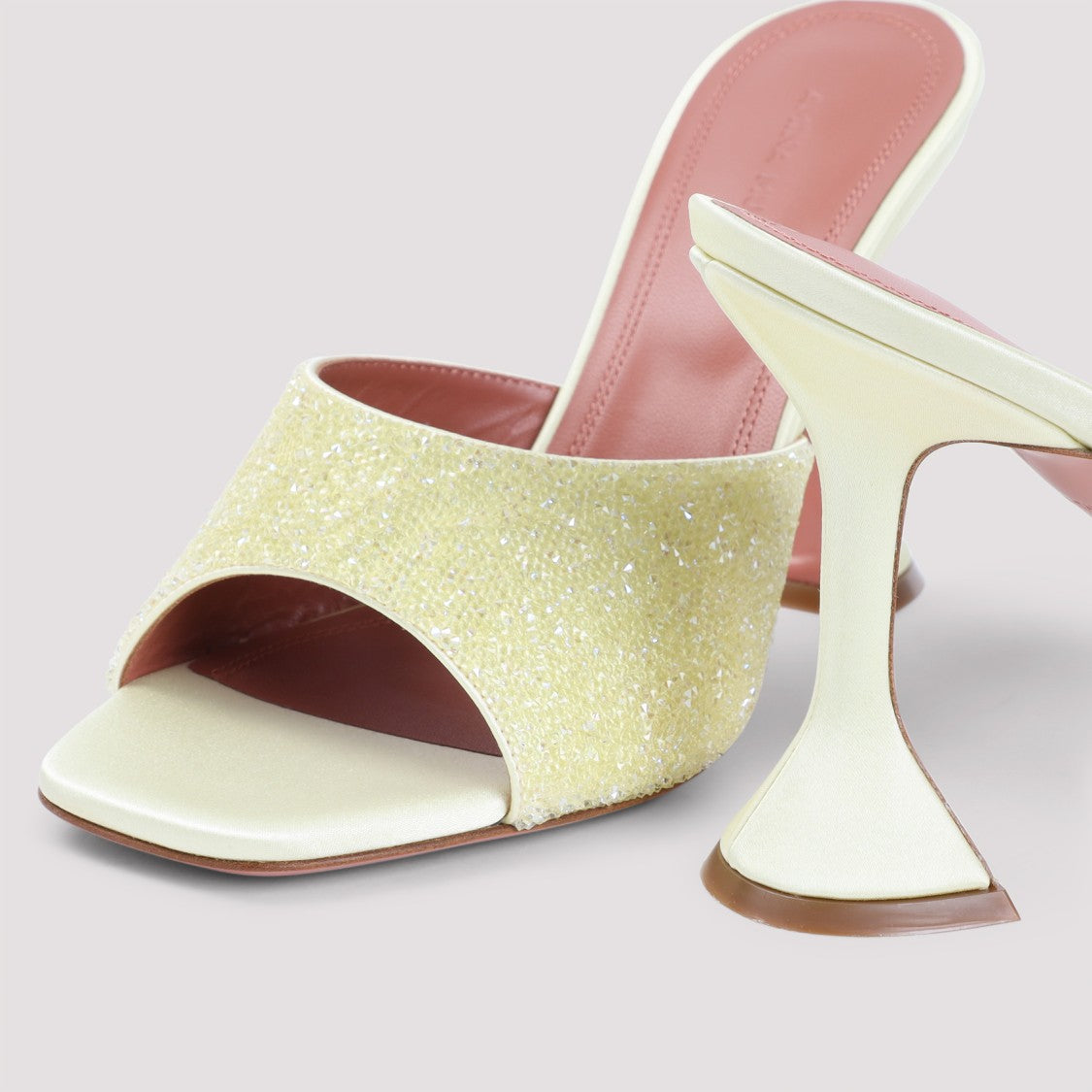 Amina Muaddi Lupita Crystal Dust 95 Sandals