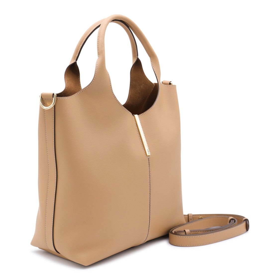 Tod's Beige Leather Top Handle Bag