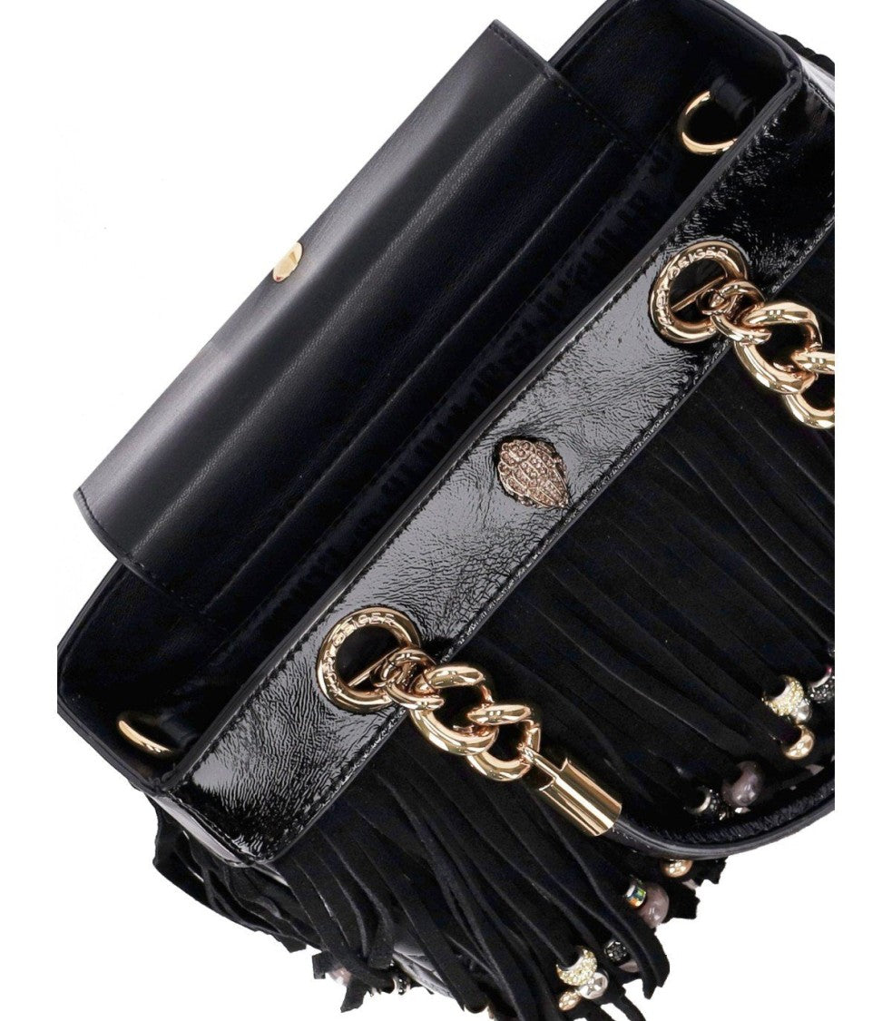 Kurt Geiger Kensington Fringe Black Handbag