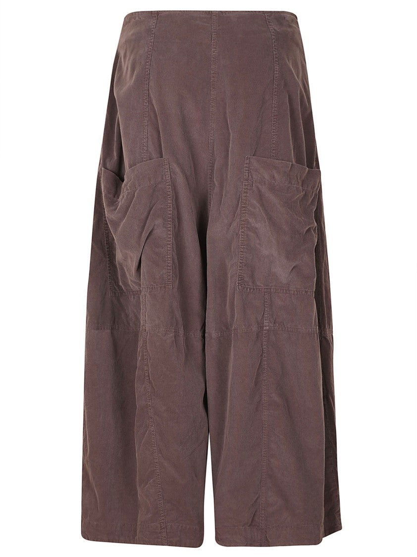 Gilda Midani Brown Striped Velvet Trousers