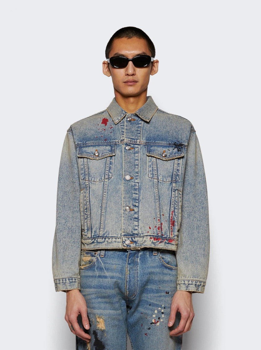 Earthling Vip Oil Change Denim Jacket Light Blue