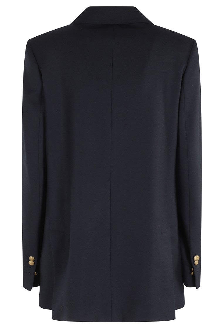 Kiltie Louise Double-Breasted Wool-Blend Jacket