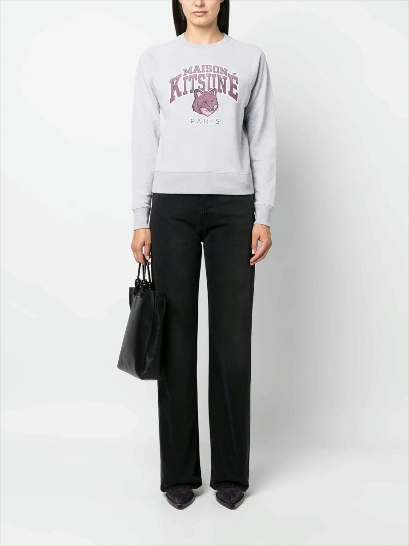 Maison Kitsuné Casual Graphic Print Sweatshirt With Fox Head Design