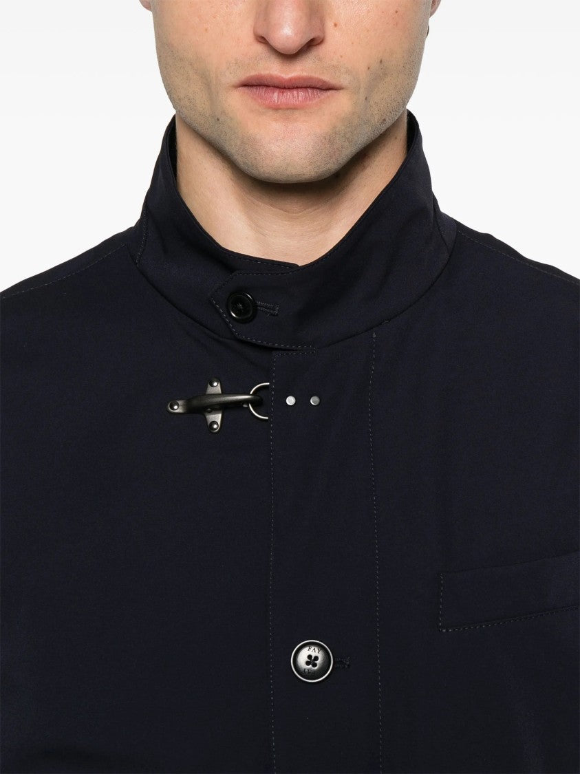 Fay Duty Jacket High Stand Collar Clasp