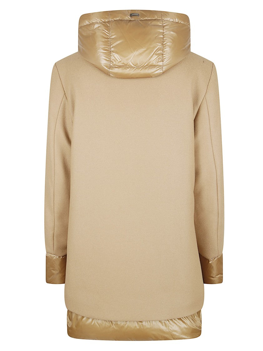 Herno A-Line Padded Jacket In Combed Virgin Wool And Nylon