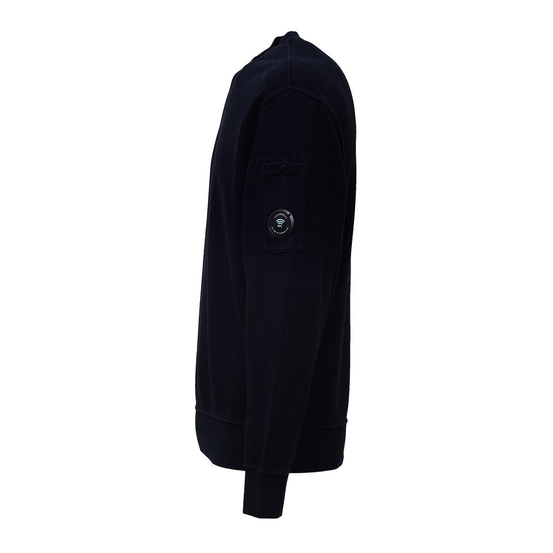 C.P. Company Diagonal Fleece Crewneck Sweatshirt With Lens Detail