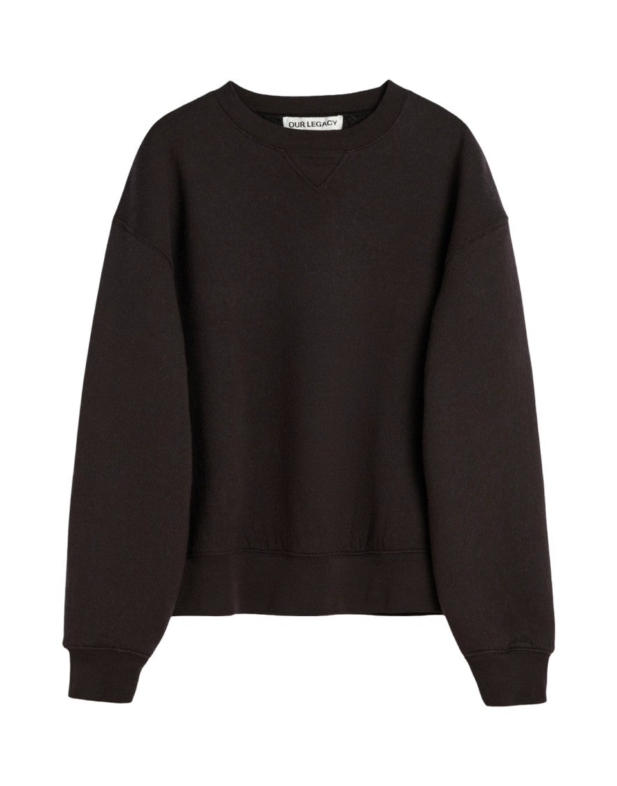 Our Legacy Relaxed Fit Minimalist Black Sweatshirt