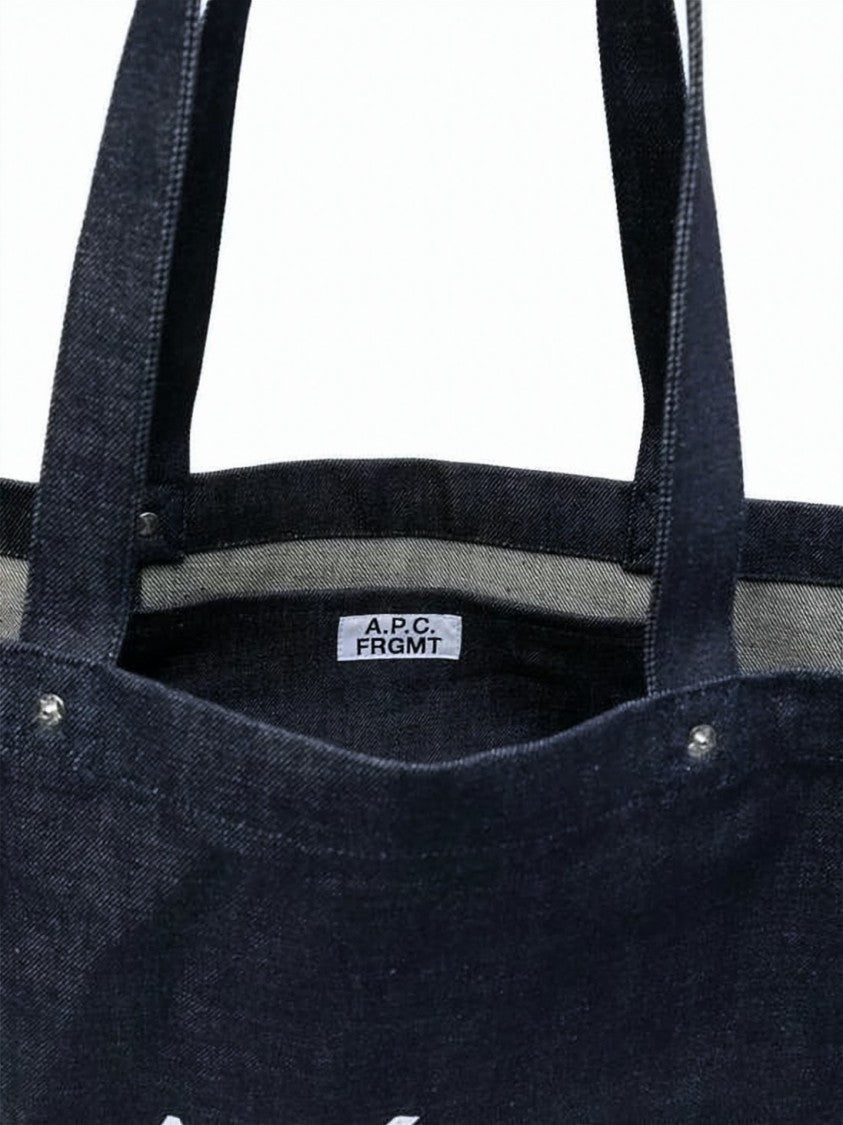 A.P.C. Spacious Denim Tote Bag With Reinforced Handles