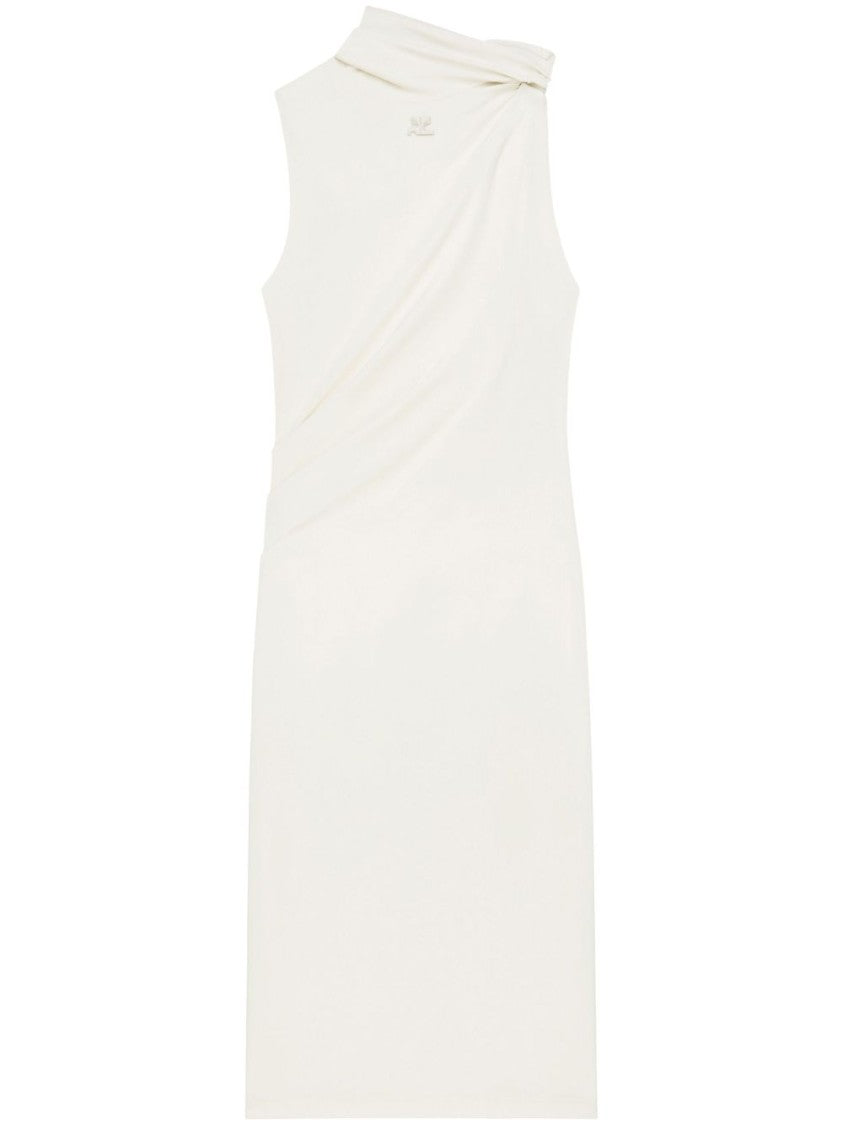 Courrèges Asymmetrical Ecru Dress