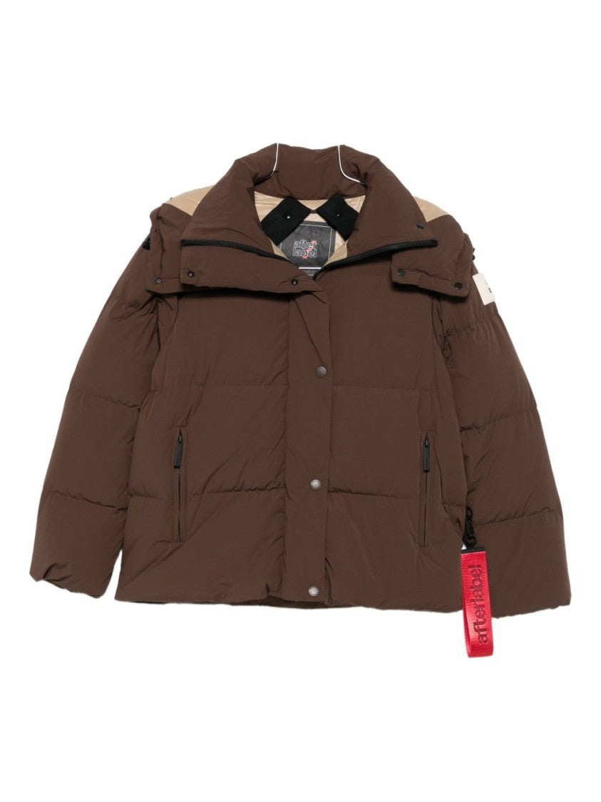 After Label Brown Padded Silhouette Jackets