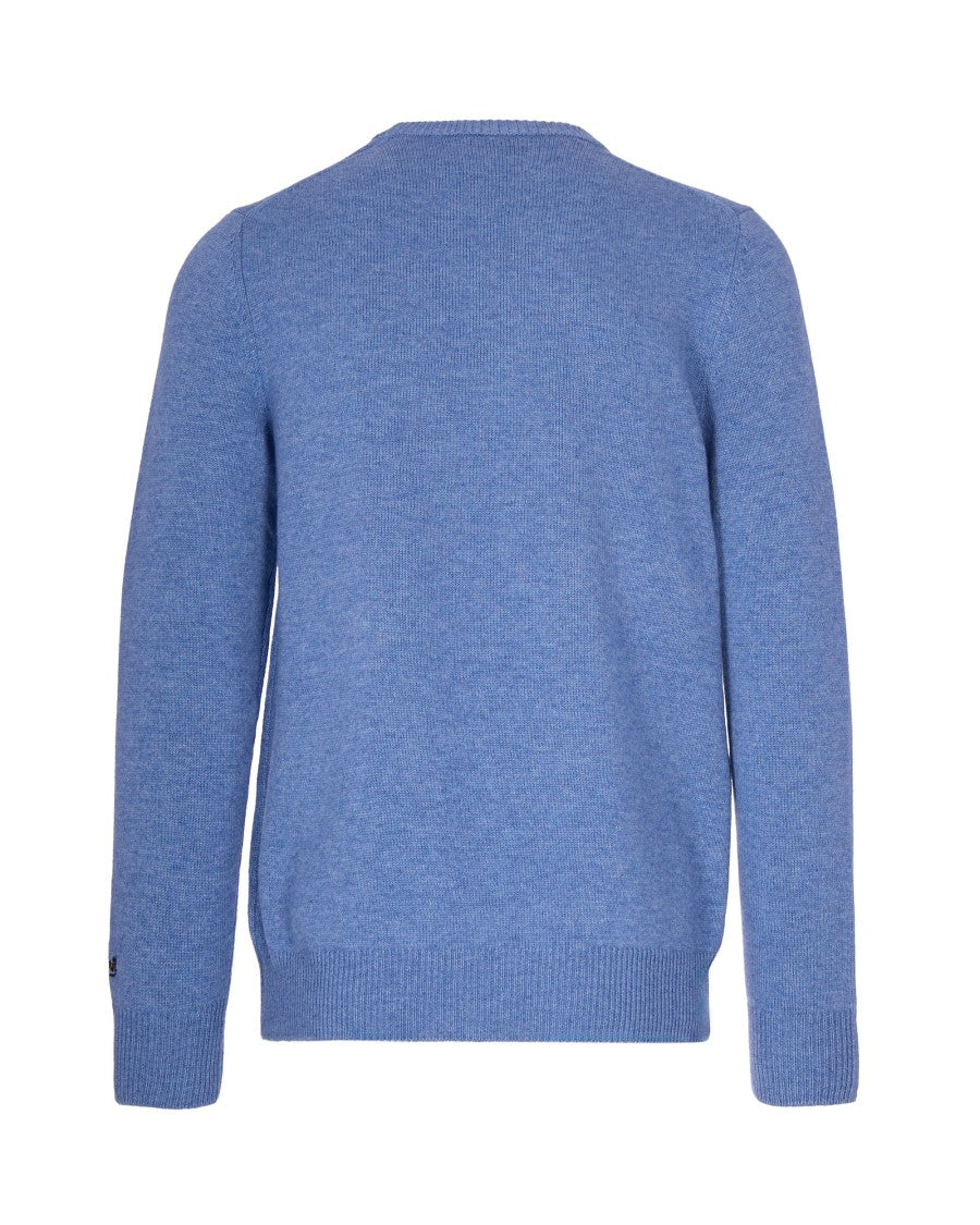 Mc2 Saint Barth Crew Neck Sweater With Jacquard Text