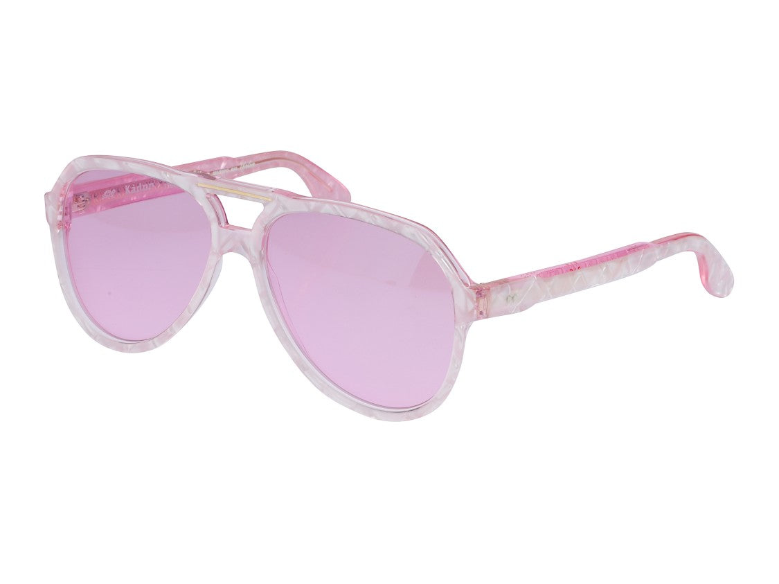Kador Big Pilot Translucent Marbled Oversized Aviator Sunglasses