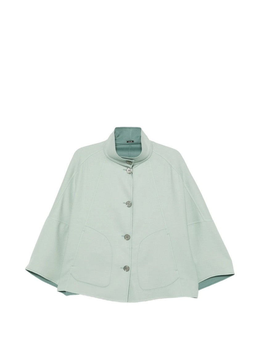 Moorer Short Loose Fitting Jacket With High Collar