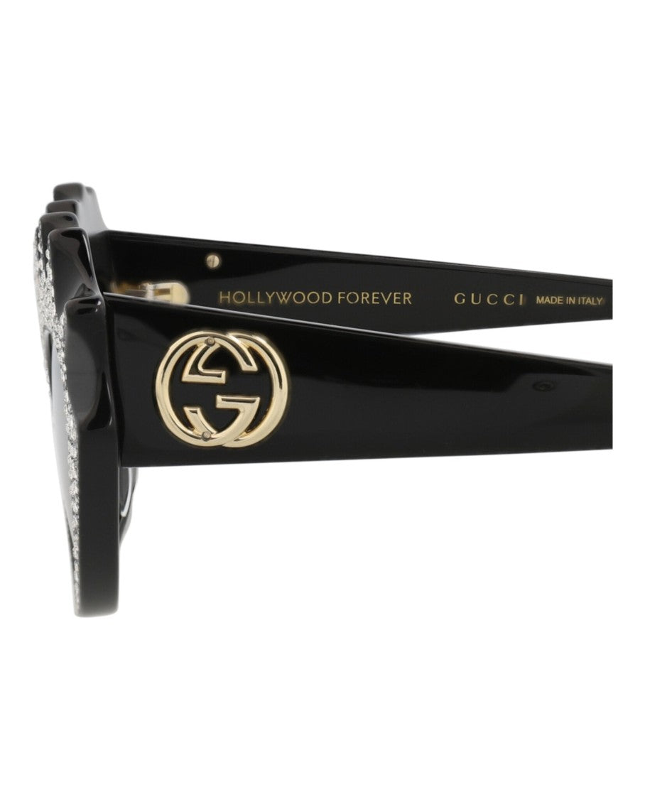 Gucci Cat Eye-Frame Sunglasses With Crystal Embellishments