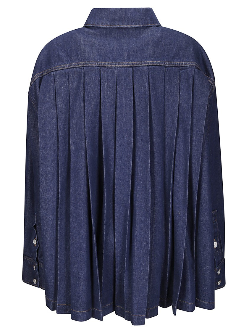 7 For All Mankind Franklin Oversized Dark Denim Shirt