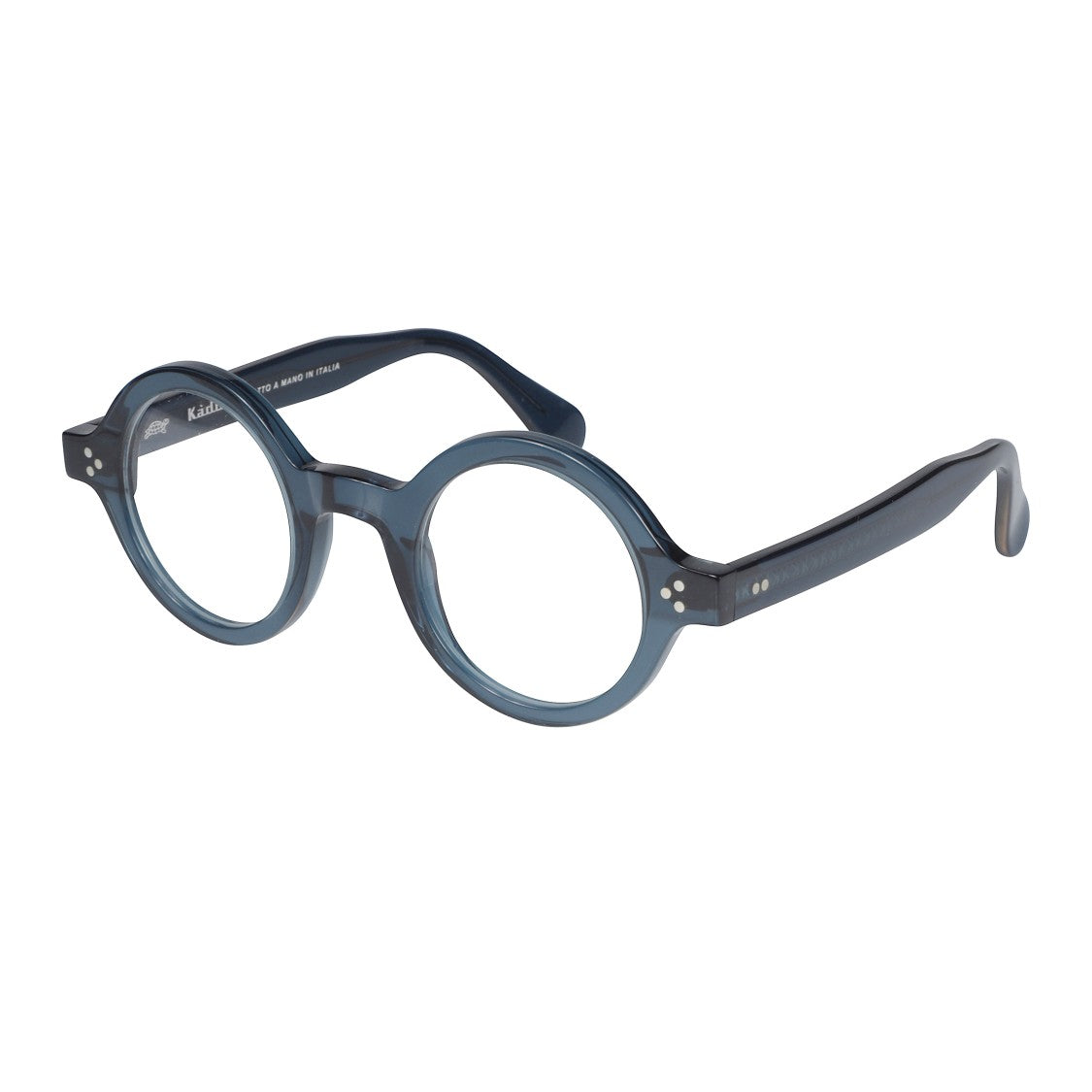 Kador Arkistar/K-45 Round Frame Eyeglasses With Translucent Deep Blue Finish