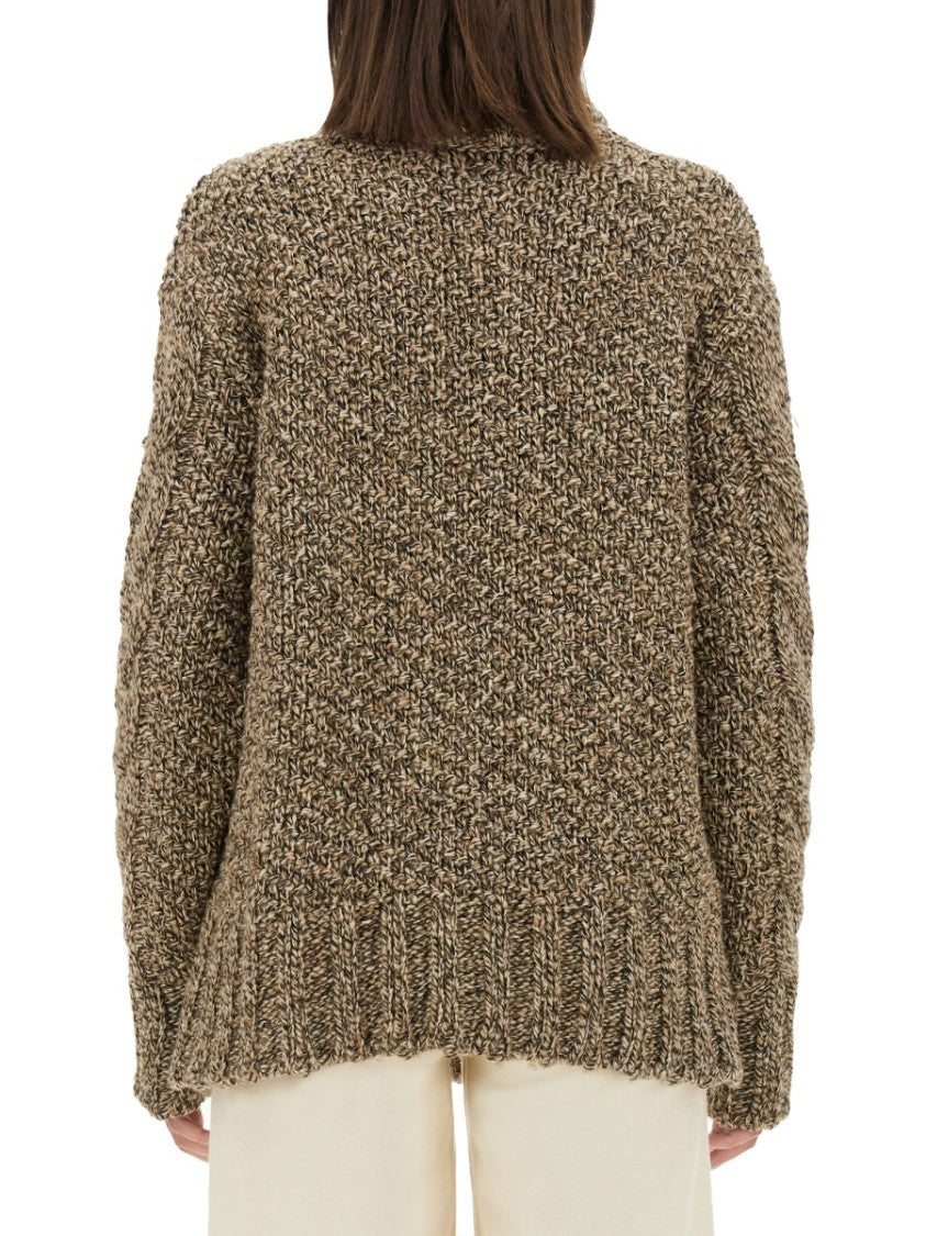 Kiton Knit Oversized Sweater With High Neck
