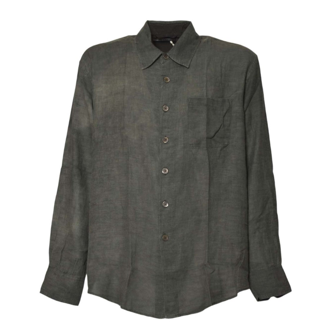 Our Legacy Long-Sleeved Button-Up Shirt With Classic Collar And Textured Fabric