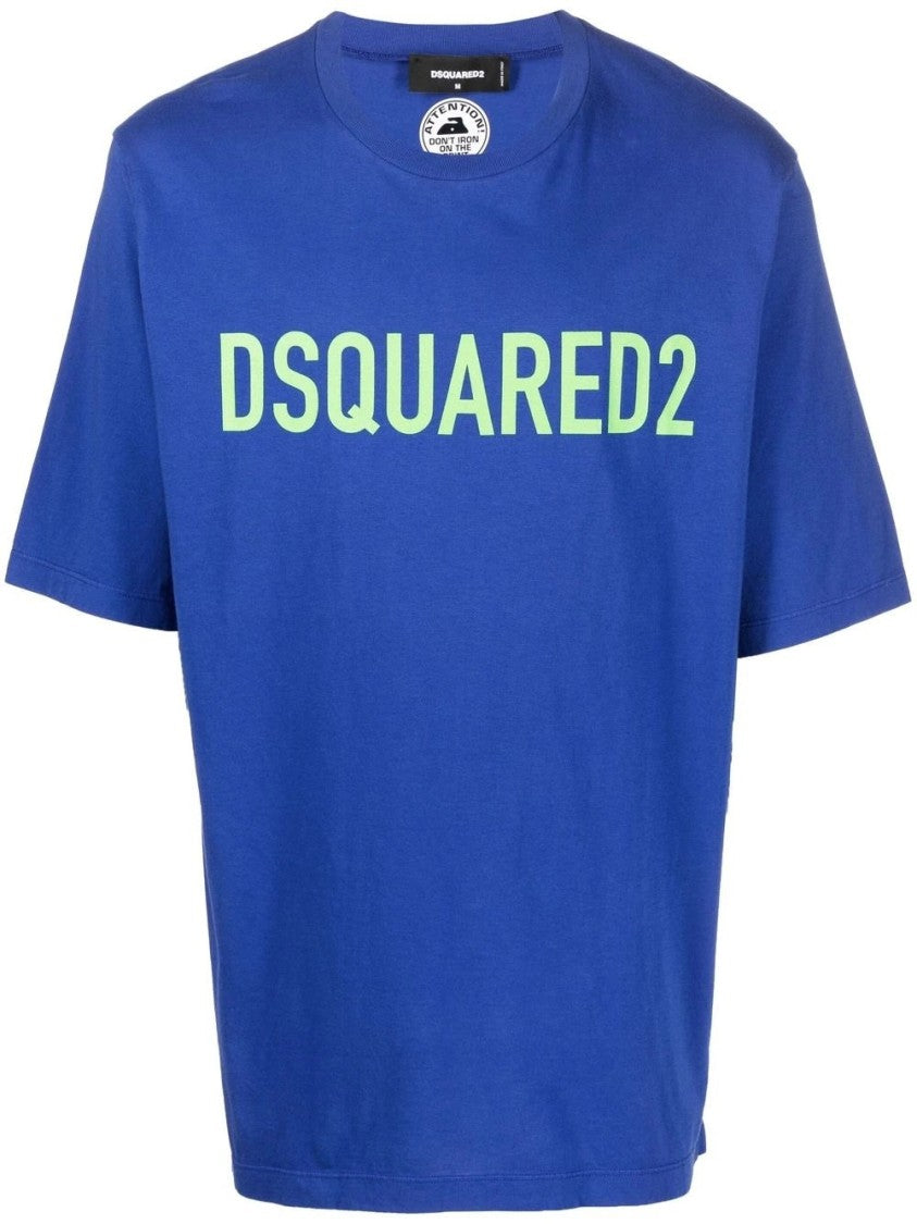 Dsquared2 Blue Relaxed-Fit Cotton T-Shirt