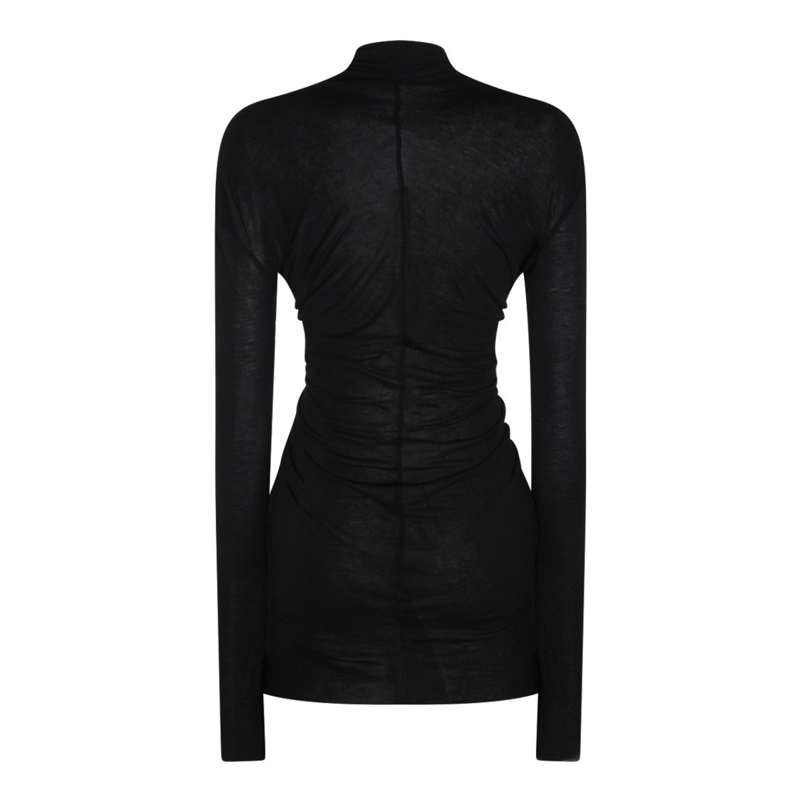 Rick Owens Black Viscose Long-Sleeved Top
